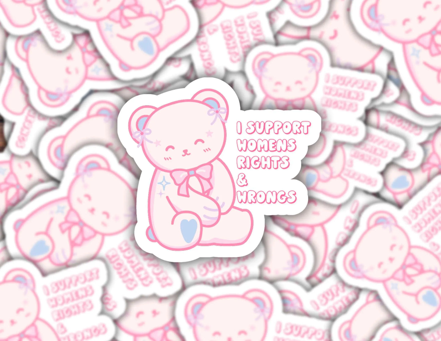Feminist Sticker Pack (Or purchase sticker separately) - Feminism Gift - Pro Women Choice, Anti-Patriarchy, Coquette Girly Vinyl Stickers for Kindle Laptop & Water Bottle