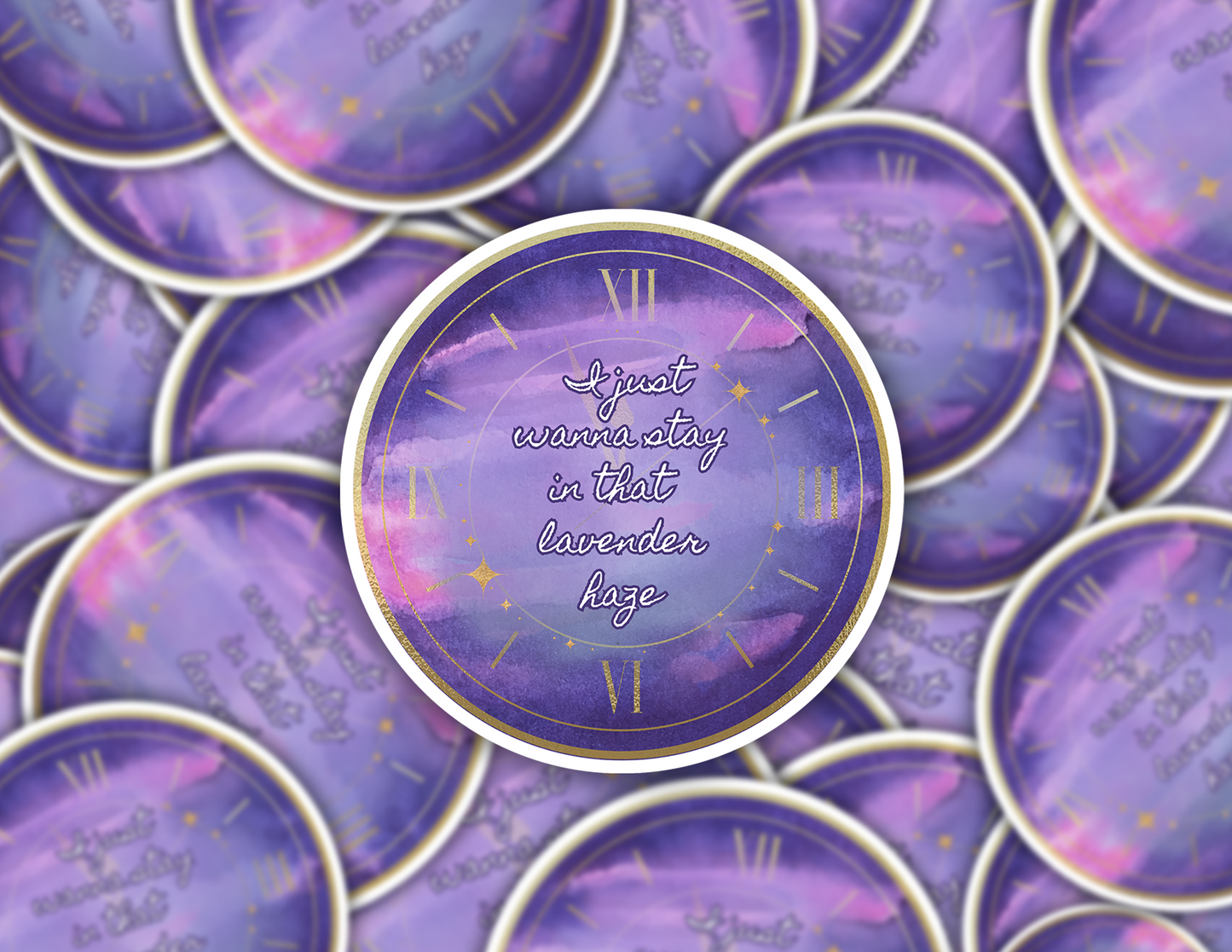 Taylor Swift Inspired Sticker - “Lavender Haze” Midnights Sticker for Kindle, Water Bottle, Laptop, Mirror, Notebook, Merch, Swiftie Gifts