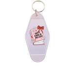 Hot Girls Read Pink Book Keychain