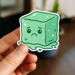 Sad Cube Energy Vinyl Sticker