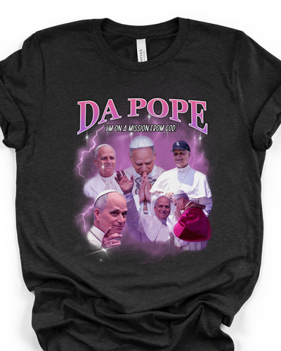 Da Pope Bootleg T-Shirt in Heather Black