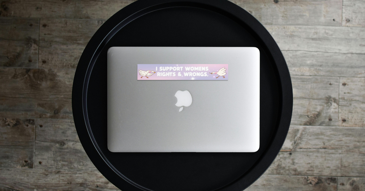 I Support Womens Rights & Wrongs Bumper Sticker