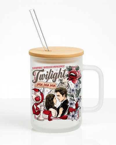 Twilight Inspired 16 oz Frosted Glass Mug