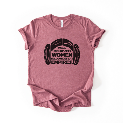 Leia Inspired T-Shirt in Heather Mauve