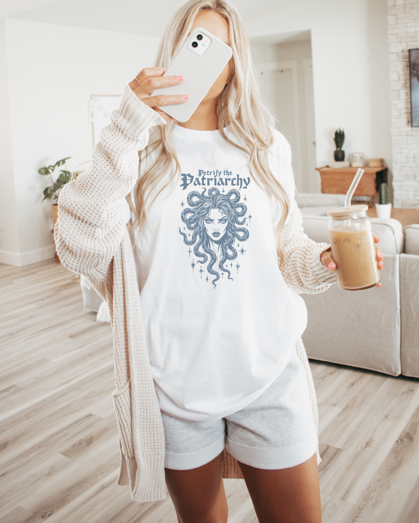 Petrify The Patriarchy T-Shirt in White