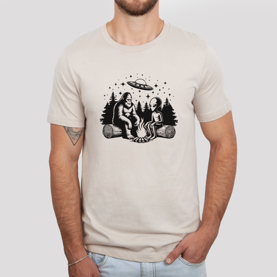UFO Fireside Chat T-Shirt in Heather Natural