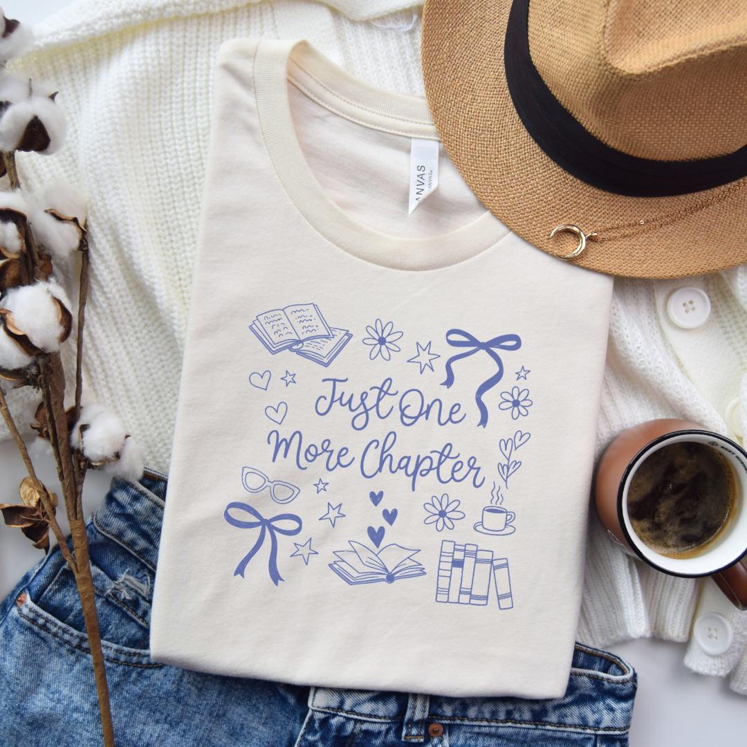 Just One More Chapter T-Shirt in Heather Natural