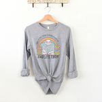 Endless TBR Skeleton Long Sleeve T-Shirt in Athletic Heather