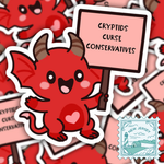 Cryptids Curse Conservatives - New Jersey Sticker