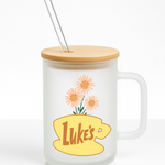 Luke's Inspired 16 oz Frosted Glass Mug