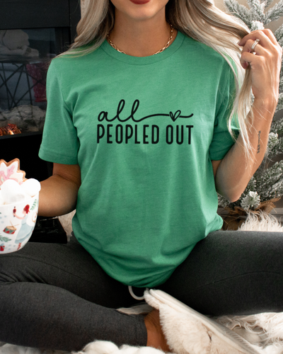 All Peopled Out T-Shirt in Heather Kelly