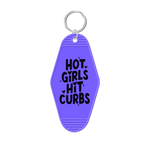 Hot Girls Hit Curbs Keychain