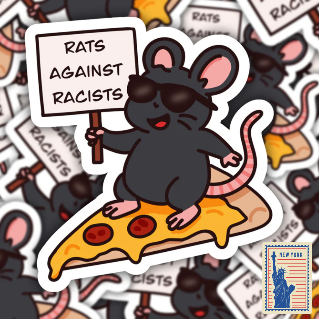 Rats Against Racists - New York Sticker