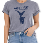 Save A Deer, Hunt A Pedophile T-Shirt in Heather Storm