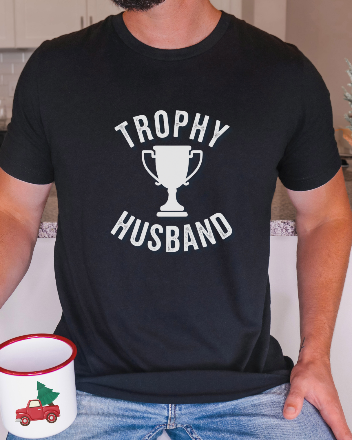 Trophy Husband T-Shirt in Black