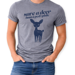 Save A Deer, Hunt A Pedophile T-Shirt in Heather Storm