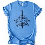 I Am No Man LOTR Inspired T-Shirt in Heather Columbia Blue