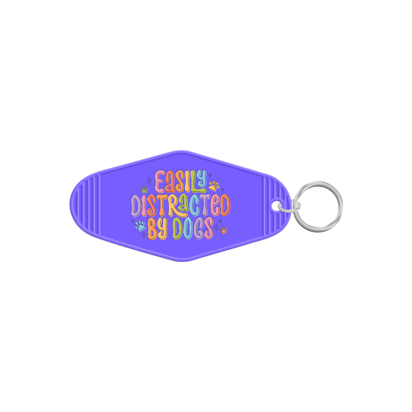 Easily Distracted By Dogs Keychain