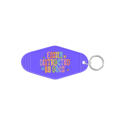 Easily Distracted By Dogs Keychain