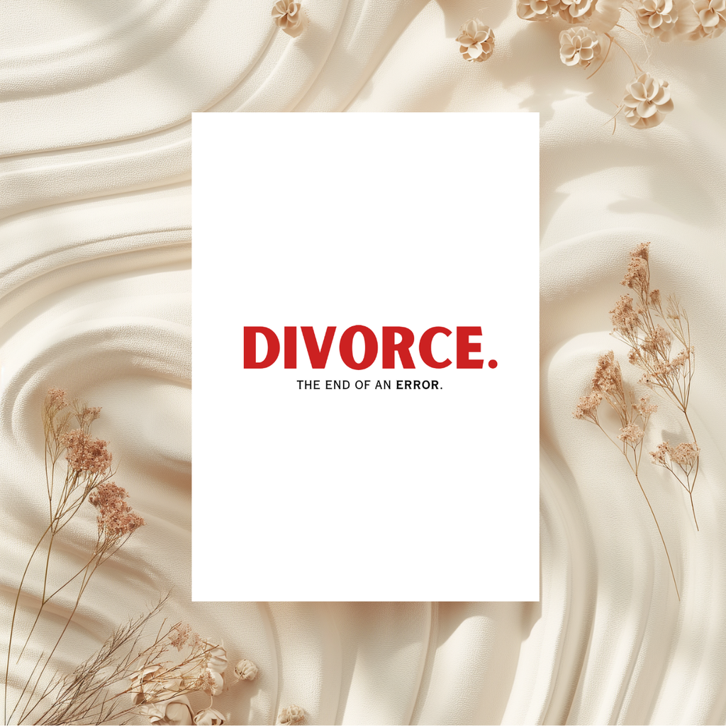 Divorce, the end of an error Greeting Card