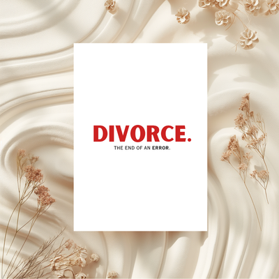 Divorce, the end of an error Greeting Card