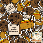 Dogs Demand Democracy - Illinois Sticker