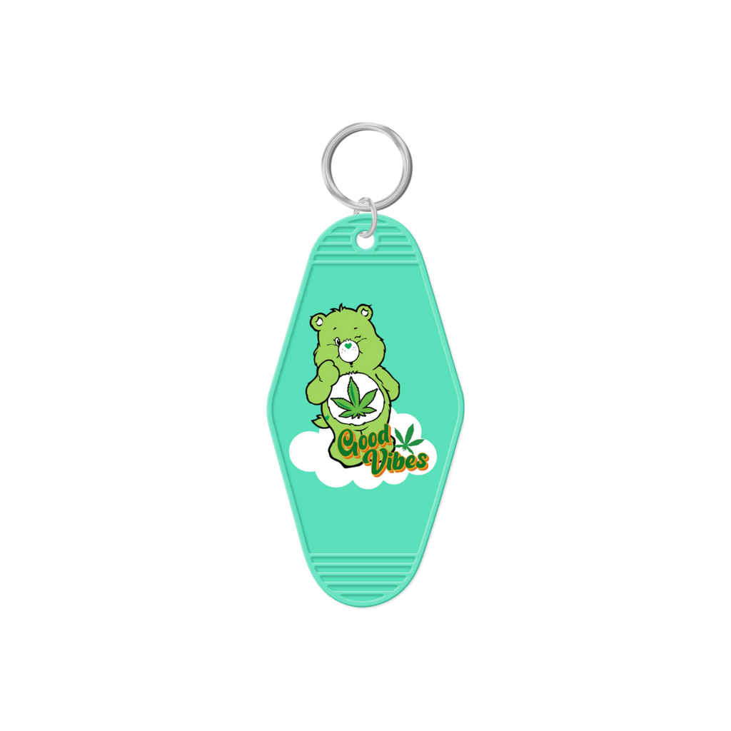 Weed Care Bear Inspired Keychain