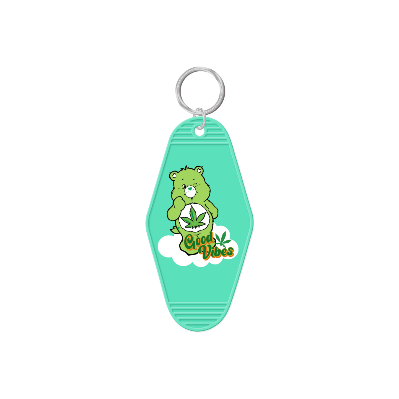 Weed Care Bear Inspired Keychain