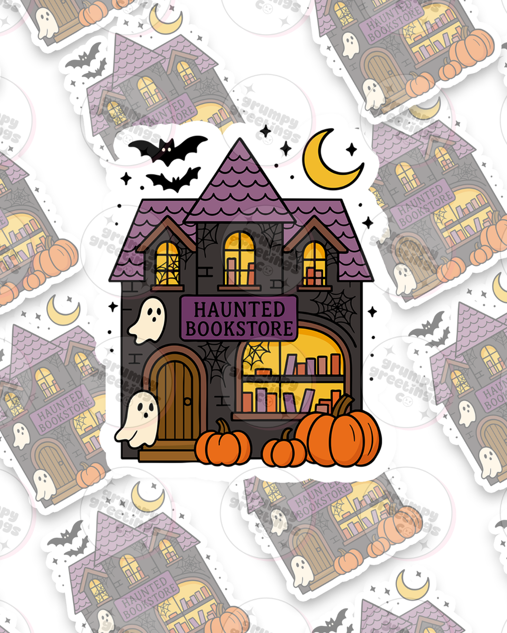 Haunted Bookstore Sticker