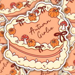 Autumn Girlie Cake Sticker