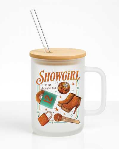 In My Showgirl Era 16 oz Frosted Glass Mug