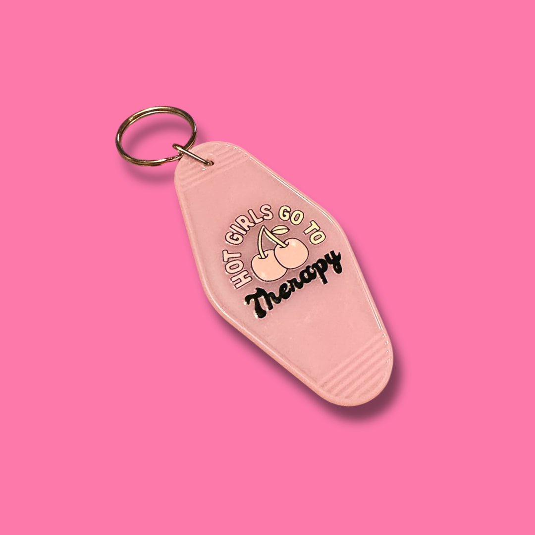 Hot Girls Therapy Keychain