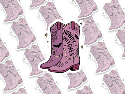 Howdy Witches Sticker