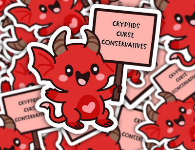 Cryptids Curse Conservatives - New Jersey Sticker