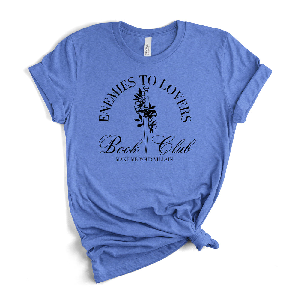 Enemies To Lovers T-Shirt in Heather Columbia Blue