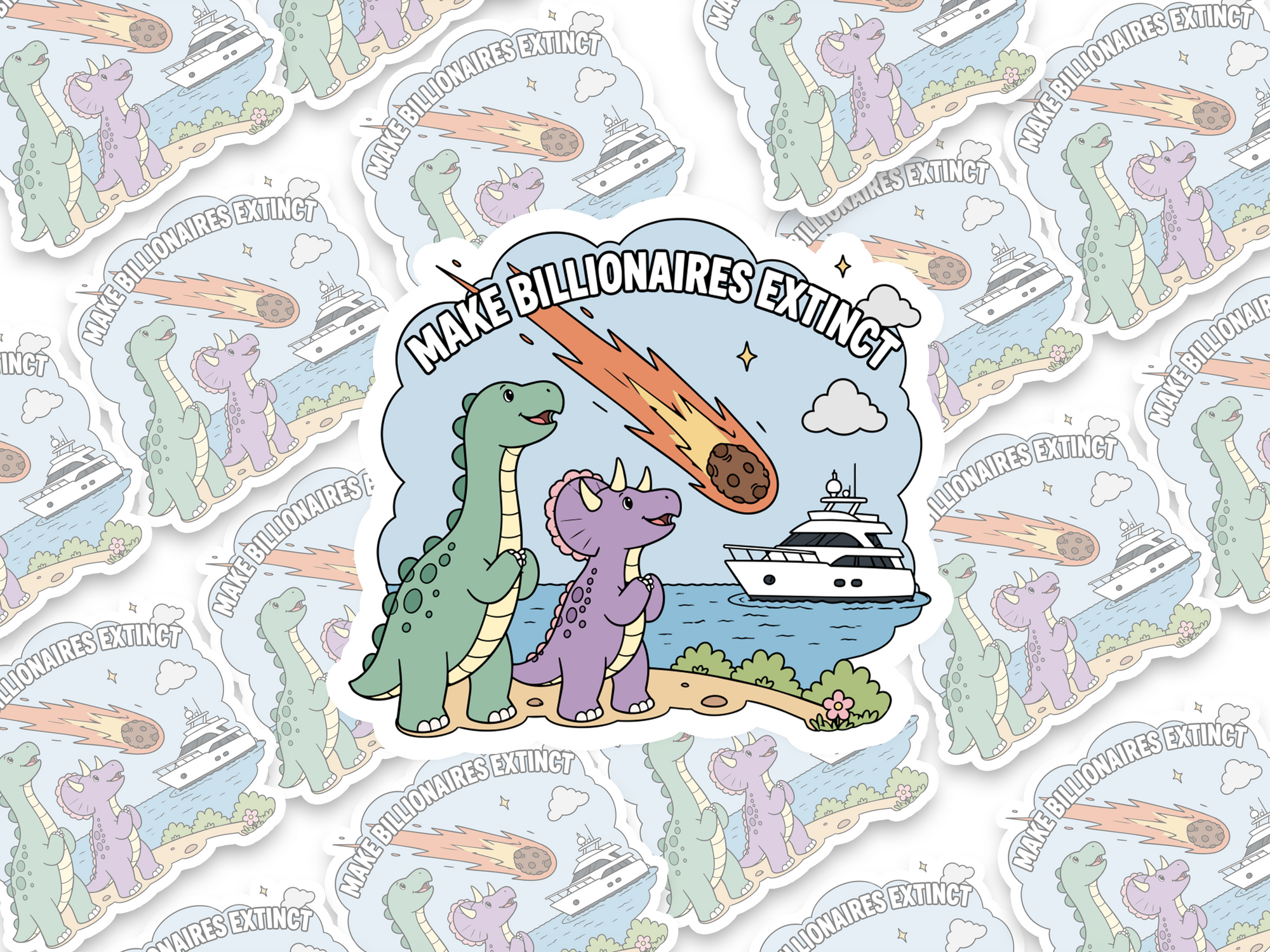 Make Billionaires Extinct Sticker
