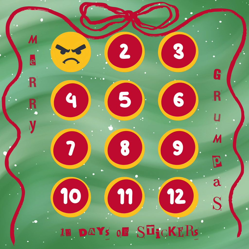 MERRY GRUMPAS: 12 Days of Stickers