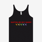 Raptor Me Sky Daddy T-Shirt 8838 Women's Slouchy Tank in Black