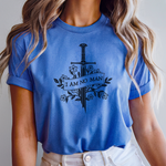 I Am No Man LOTR Inspired T-Shirt in Heather Columbia Blue