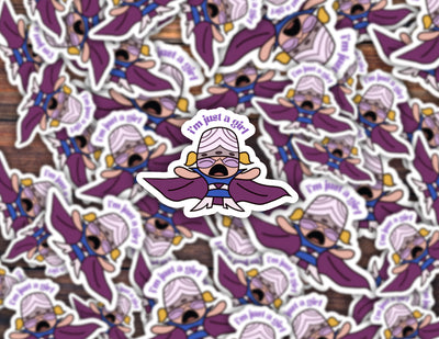 I’m Just a Girl Power Puff Bubbles Inspired Girly Tiktok Vinyl Sticker
