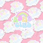 ADHD Club vinyl sticker by Grumpy Greetings Co.
