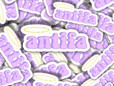 Angelic ANTIFA Sticker