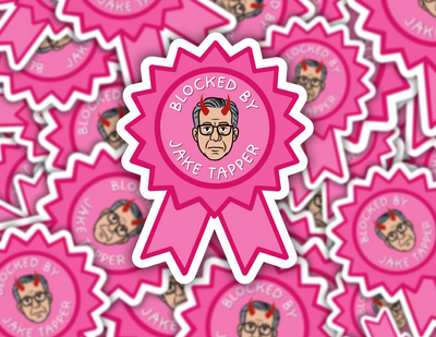 Blocked By Jake Tapper Medal Sticker