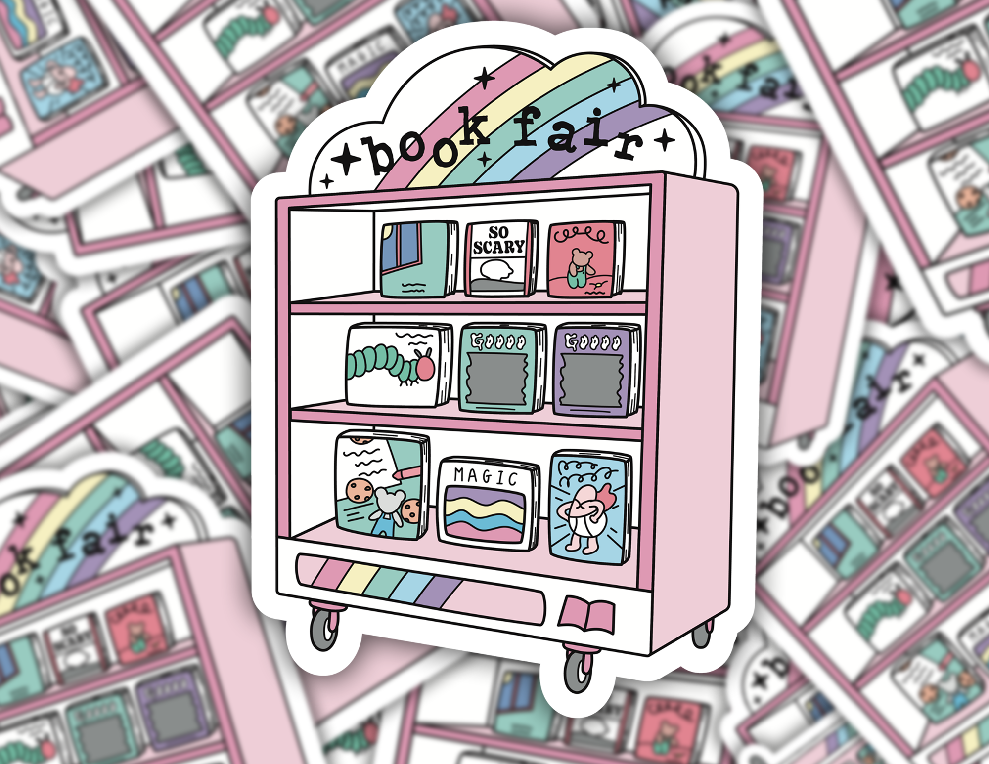 Book Fair Wagon Sticker