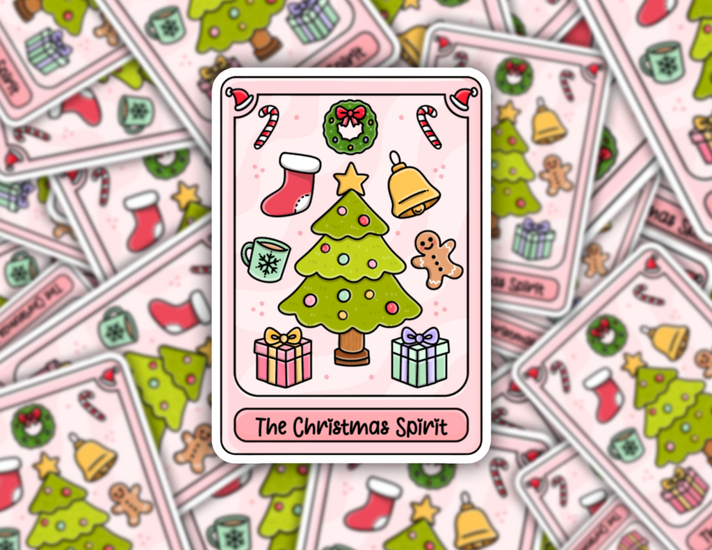 Christmas Spirit Tarot Card Sticker