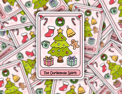 Christmas Spirit Tarot Card Sticker