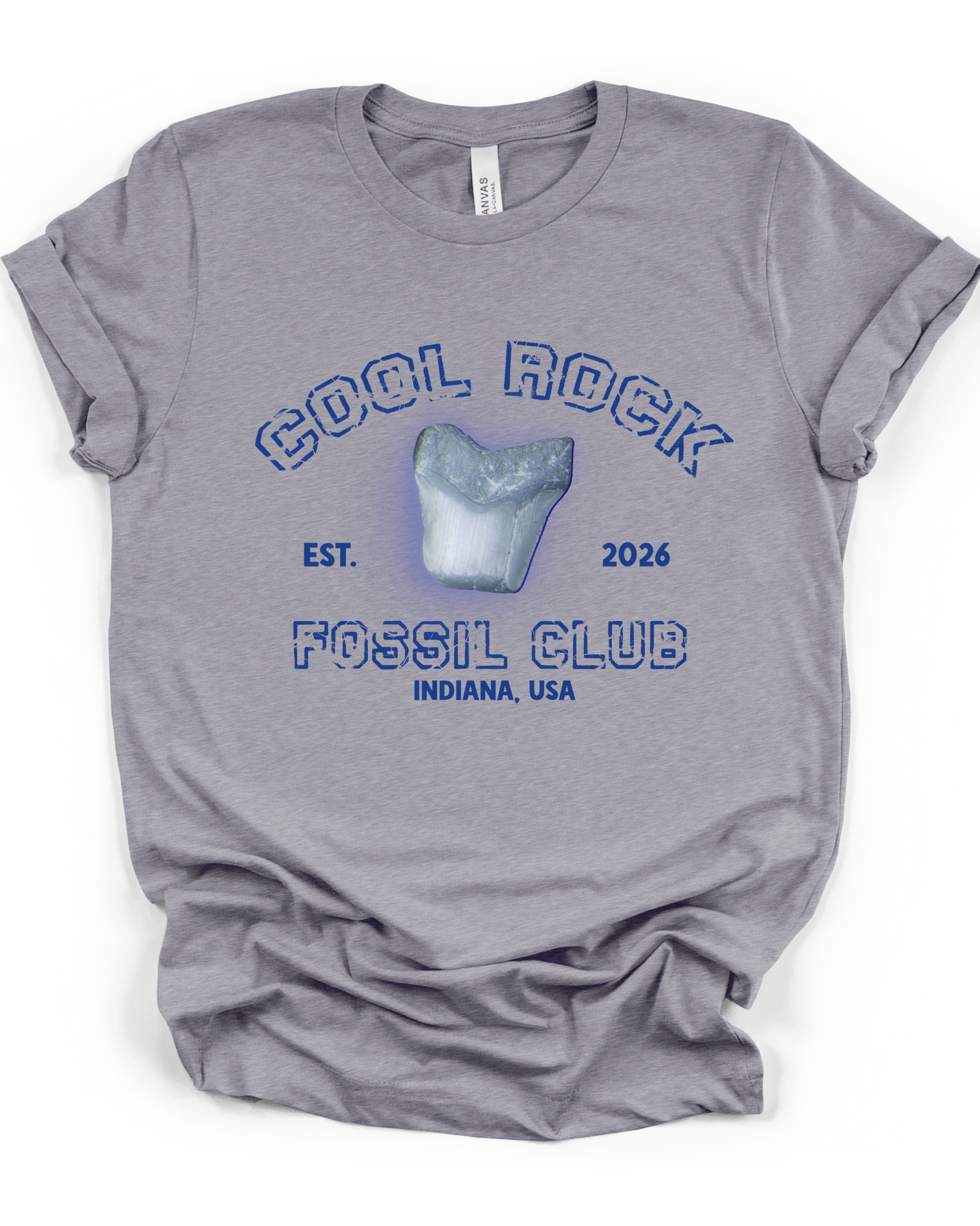 Cool Rock Fossil Club Unisex T-Shirt in Heather Storm