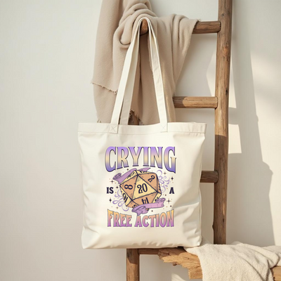 Crying Is A Free Action DND Tote