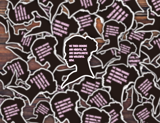 No Longer Demure Vinyl Sticker Feminist Liberal Democrat Tiktok Inspired Empowerment Decal for Laptops, Journals, and Water Bottle Aesthetic