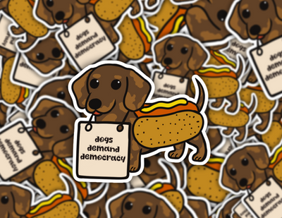 Dogs Demand Democracy - Illinois Sticker